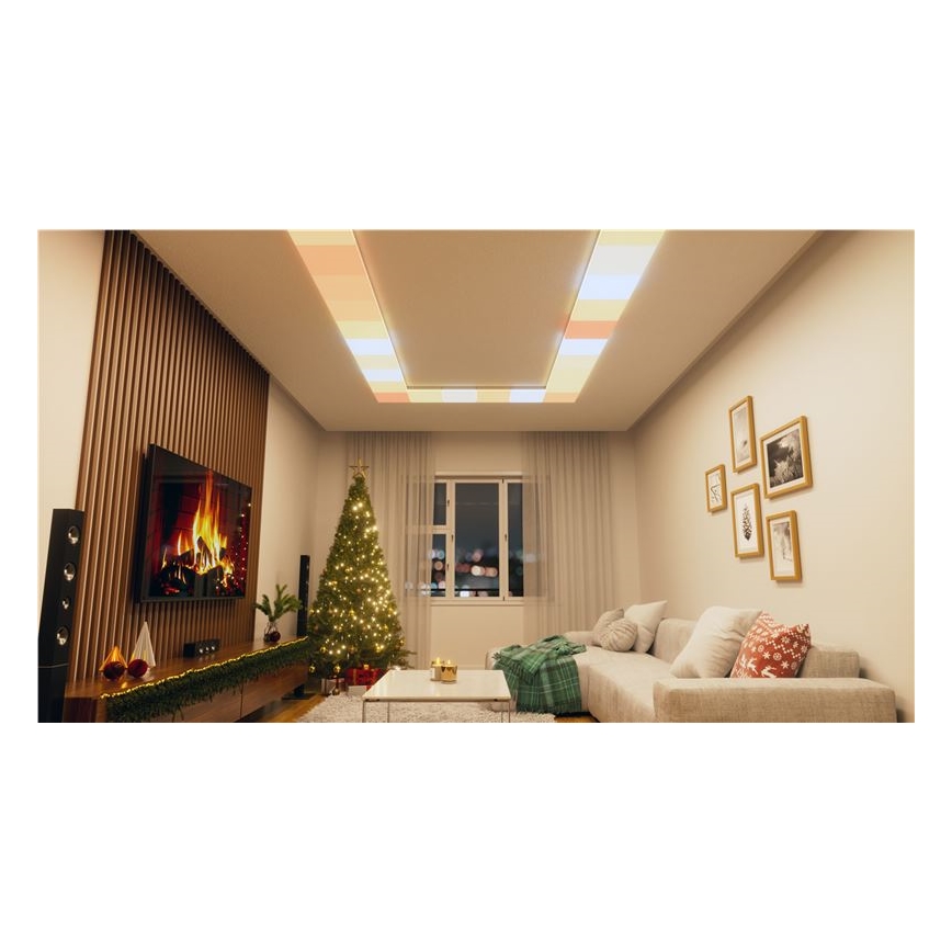 Nanoleaf - Komplet 3x LED RGBW zatemljivih stropnih svetilk SKYLIGHT LED/18W/230V + 2x LED/16W/230V 2700-6500K Wi-Fi