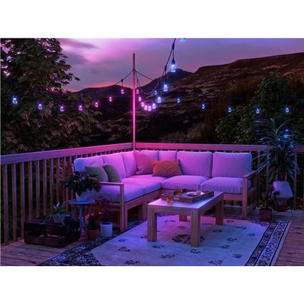 Nanoleaf - Dodatni komplet LED RGBWIC Zatemnitvena zunanja veriga GARLAND 20xLED 15m 2700-6500K Wi-Fi IP65
