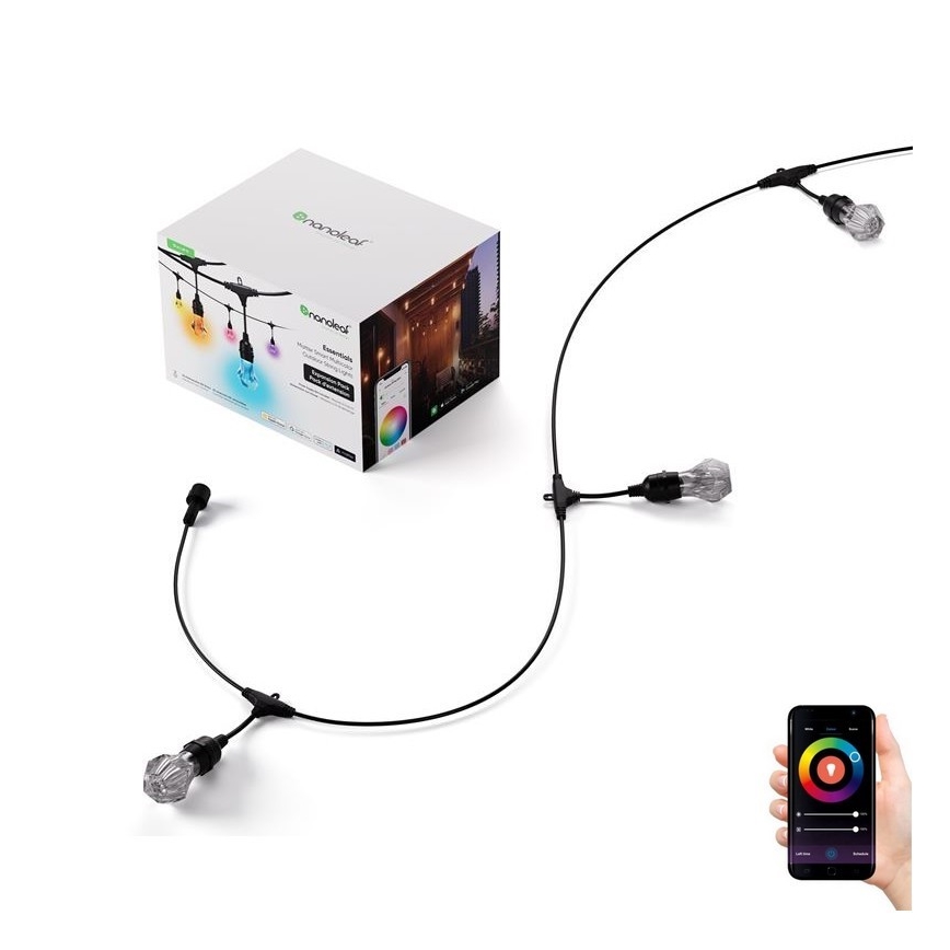 Nanoleaf - Dodatni komplet LED RGBWIC Zatemnitvena zunanja veriga GARLAND 20xLED 15m 2700-6500K Wi-Fi IP65