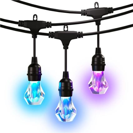 Nanoleaf - Dodatni komplet LED RGBWIC Zatemnitvena zunanja veriga GARLAND 20xLED 15m 2700-6500K Wi-Fi IP65