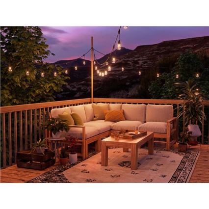 Nanoleaf - Razširitveni komplet LED RGBWIC zatemnljiv zunanji niz GIRLANDA 20xLED 15m 2700-6500K Wi-Fi IP65