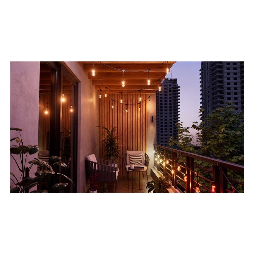 Nanoleaf - LED RGBWIC zatemljiv zunanji svetlobni niz GIRLANDA 20×LED 15 m 2700–6500 K Wi‑Fi IP65