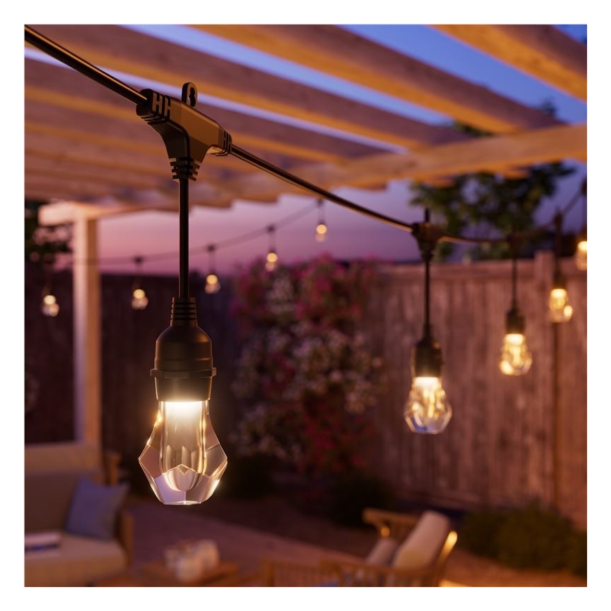 Nanoleaf - LED RGBWIC zatemljiv zunanji svetlobni niz GIRLANDA 20×LED 15 m 2700–6500 K Wi‑Fi IP65