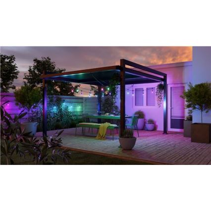 Nanoleaf - LED RGBWIC zatemljiv zunanji svetlobni niz GIRLANDA 20×LED 15 m 2700–6500 K Wi‑Fi IP65
