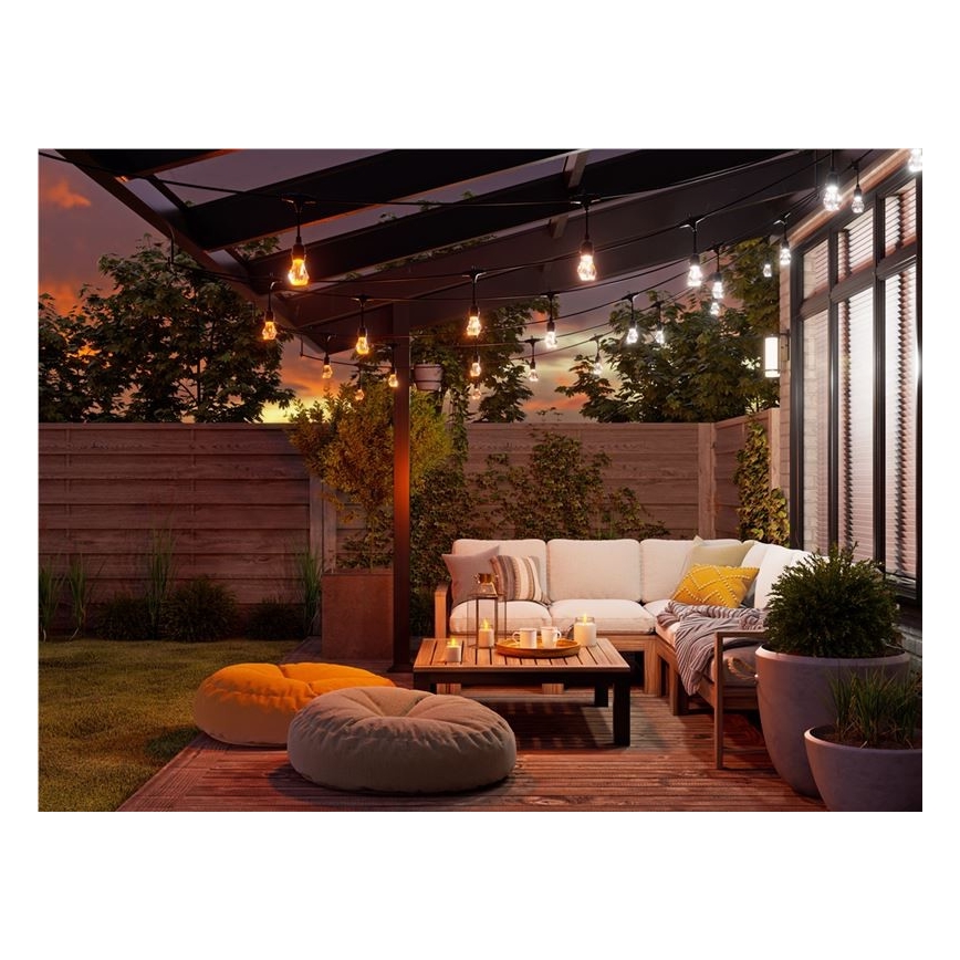 Nanoleaf - LED RGBWIC zatemljiv zunanji svetlobni niz GIRLANDA 20×LED 15 m 2700–6500 K Wi‑Fi IP65