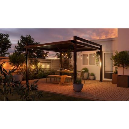 Nanoleaf - LED RGBWIC zatemljiv zunanji svetlobni niz GIRLANDA 20×LED 15 m 2700–6500 K Wi‑Fi IP65