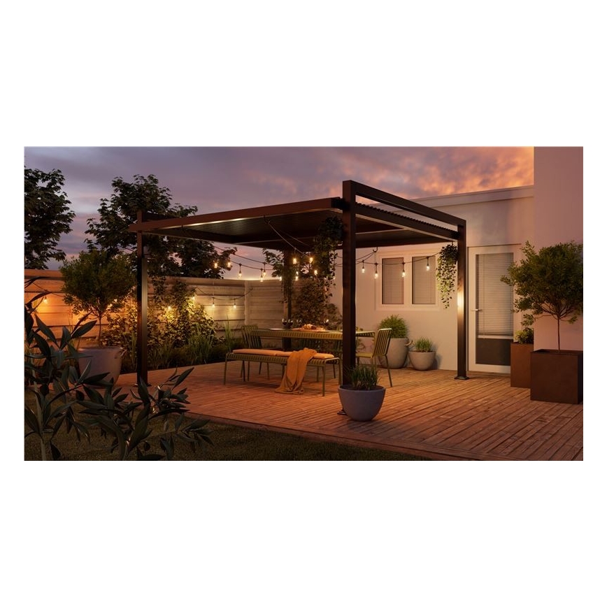 Nanoleaf - LED RGBWIC zatemljiv zunanji svetlobni niz GIRLANDA 20×LED 15 m 2700–6500 K Wi‑Fi IP65