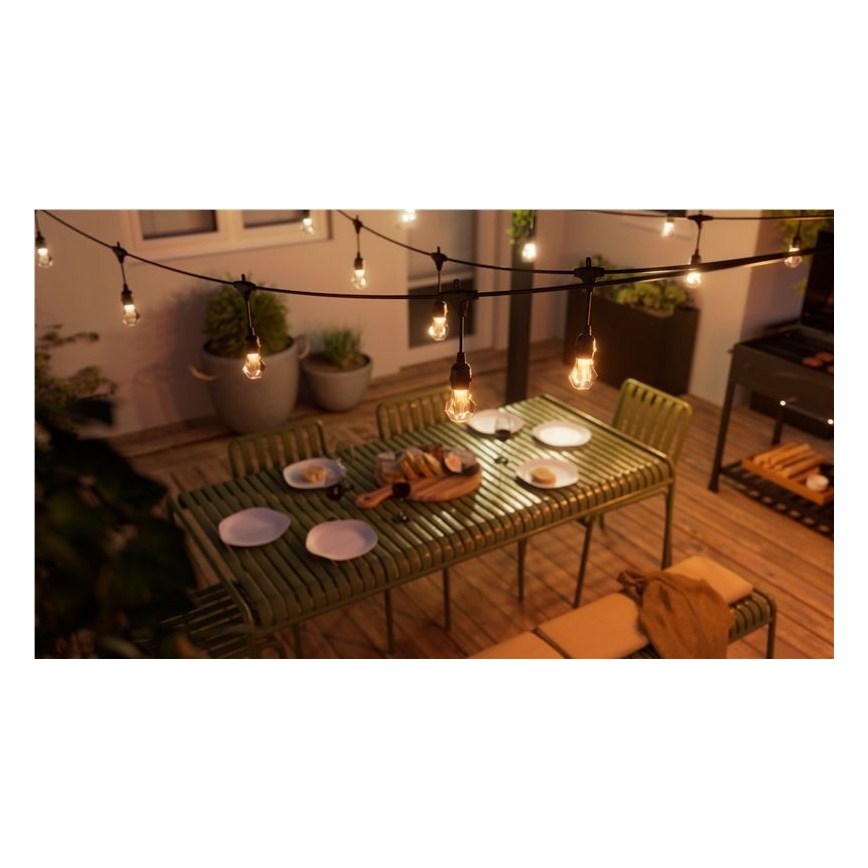 Nanoleaf - LED RGBWIC zatemljiv zunanji svetlobni niz GIRLANDA 20×LED 15 m 2700–6500 K Wi‑Fi IP65