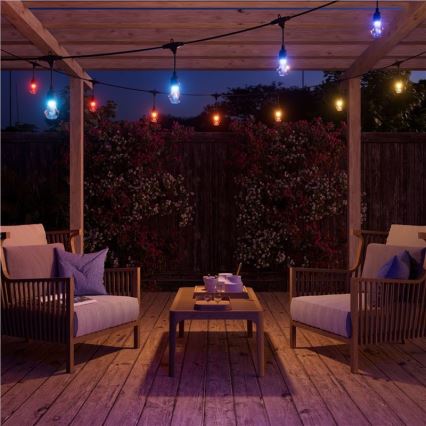 Nanoleaf - LED RGBWIC Zatemnitvena zunanja veriga GARLAND 20xLED 15m 2700-6500K Wi-Fi IP65