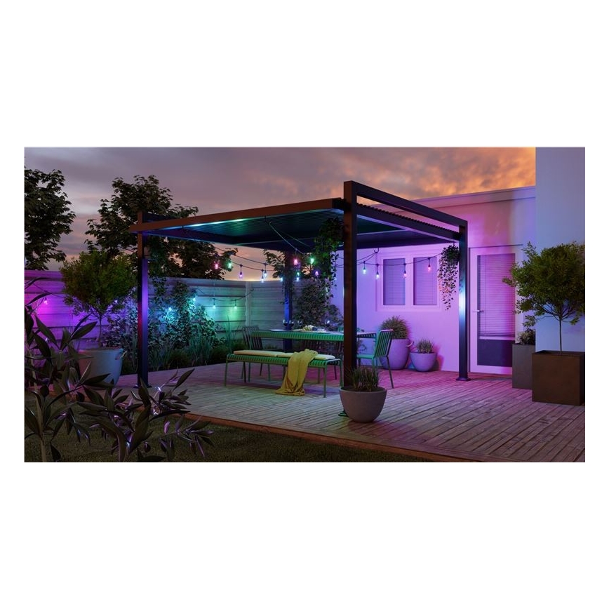 Nanoleaf - LED RGBWIC Zatemnitvena zunanja veriga GARLAND 20xLED 15m 2700-6500K Wi-Fi IP65
