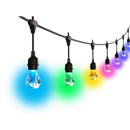 Nanoleaf - LED RGBWIC Zatemnitvena zunanja veriga GARLAND 20xLED 15m 2700-6500K Wi-Fi IP65