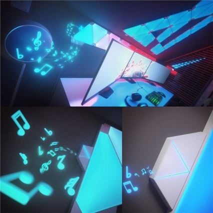 Nanoleaf - KOMPLET 15x LED RGB Zatemnitvene plošče RHYTHM LED/2W/230V Wi-Fi