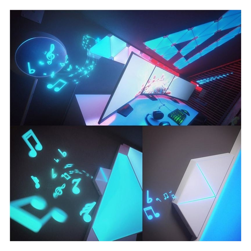 Nanoleaf - KOMPLET 15x LED RGB Zatemnitvene plošče RHYTHM LED/2W/230V Wi-Fi