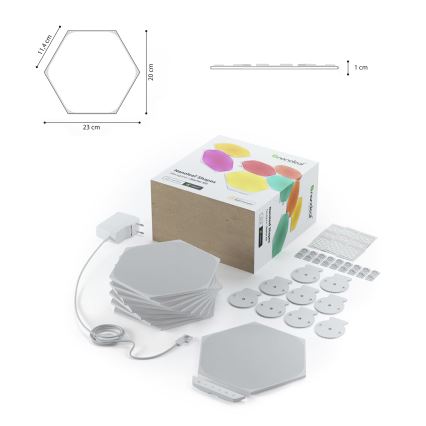 Nanoleaf - SET 9x LED RGB Zatemnitveni panel SHAPES HEXAGON LED/2W/230V 1200-6500K Wi-Fi