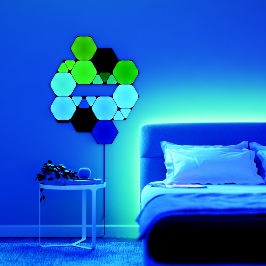 Nanoleaf - Dodatek SET 10x LED RGBW Zatemnitveni panel MINI TRIANGLES LED/0,54W/230V 1200-6500K Wi-Fi