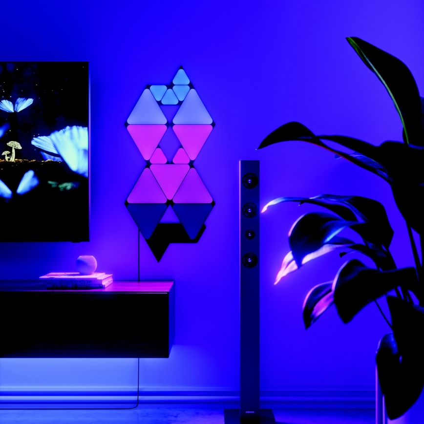 Nanoleaf - Dodatek SET 10x LED RGBW Zatemnitveni panel MINI TRIANGLES LED/0,54W/230V 1200-6500K Wi-Fi