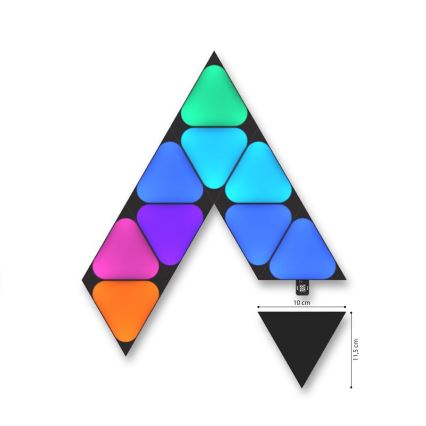 Nanoleaf - Dodatek SET 10x LED RGBW Zatemnitveni panel MINI TRIANGLES LED/0,54W/230V 1200-6500K Wi-Fi