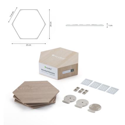 Nanoleaf - SET 3x LED Zatemnitveni panel HEXAGONS LED/2W/230V Wi-Fi