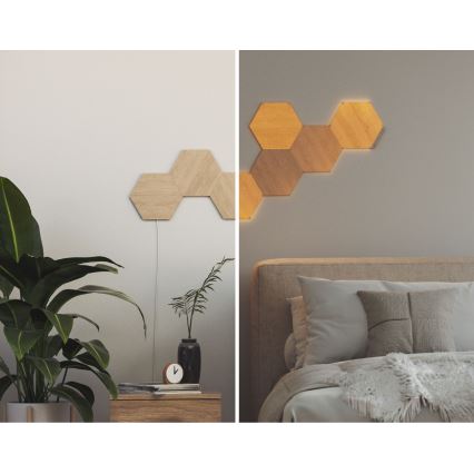 Nanoleaf - SET 3x LED Zatemnitveni panel HEXAGONS LED/2W/230V Wi-Fi