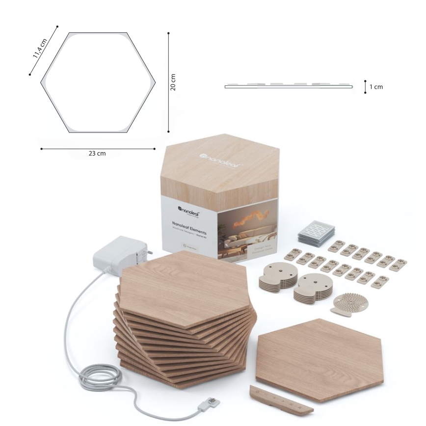 Nanoleaf - SET 13x LED Zatemnitveni panel HEXAGONS LED/2W/230V Wi-Fi
