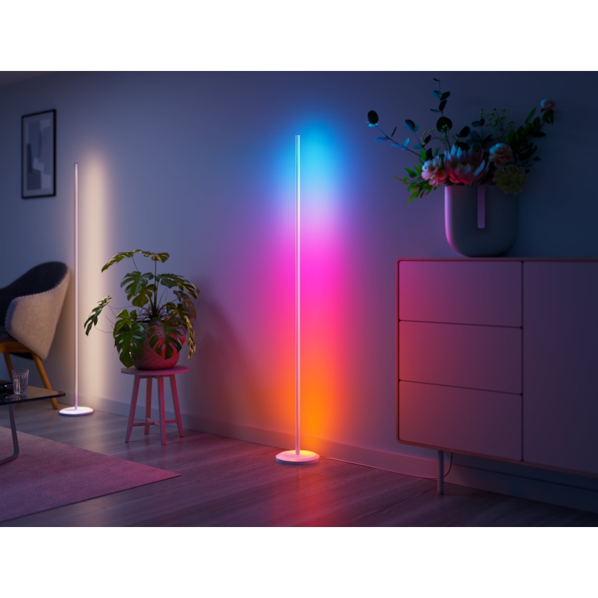 Nanoleaf - LED RGBW stoječa svetilka z zatemnitvijo LED/22W/230V 2200-6500K Wi-Fi bela