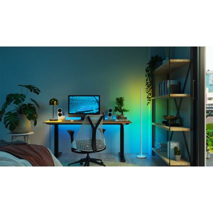 Nanoleaf - LED RGBW stoječa svetilka z zatemnitvijo LED/22W/230V 2200-6500K Wi-Fi bela