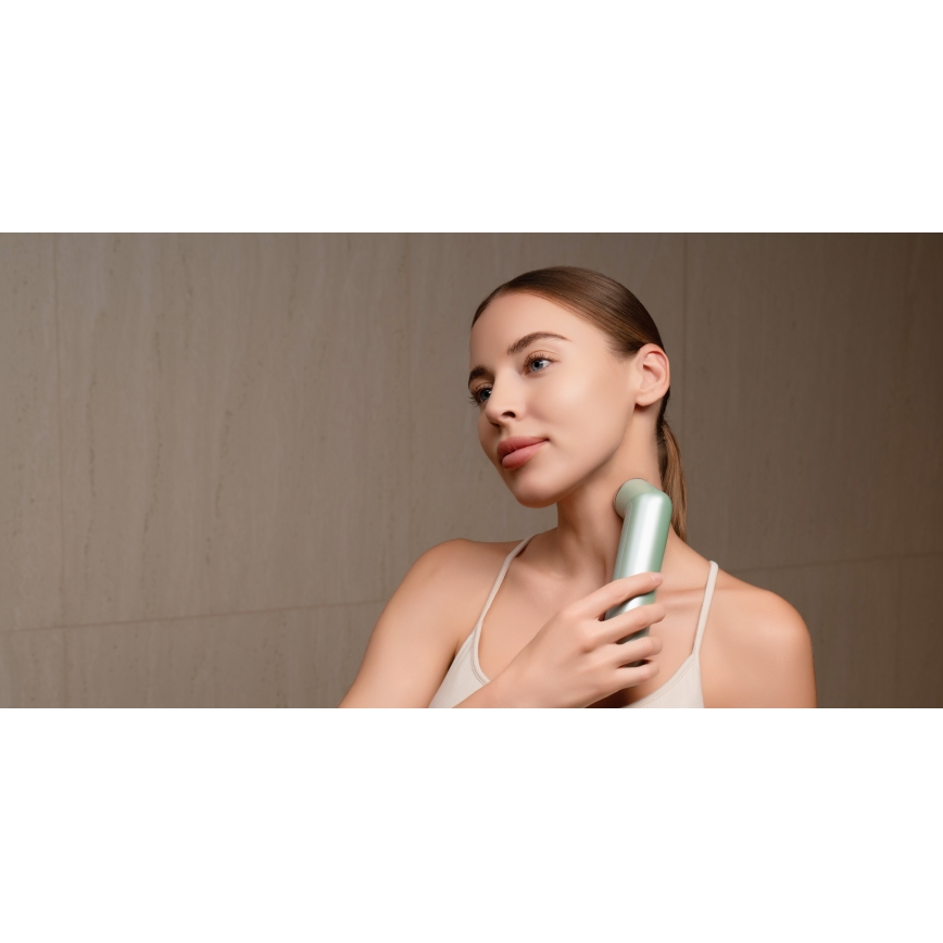 Nanoleaf - LED ultrazvočni aparat za pomlajevanje kože 6 v 1, 5 W/2500 mAh, mint zelena
