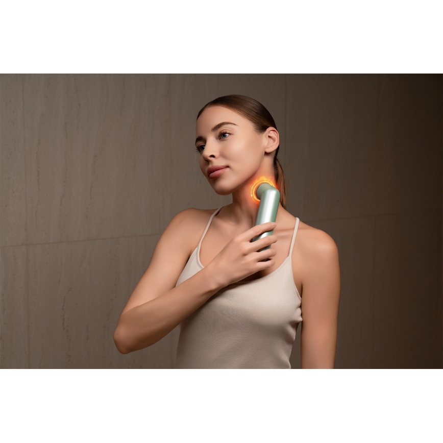 Nanoleaf - LED ultrazvočni aparat za pomlajevanje kože 6 v 1, 5 W/2500 mAh, mint zelena