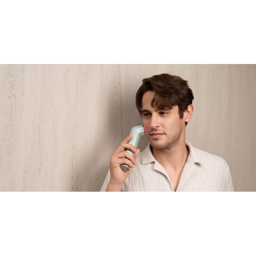 Nanoleaf - LED ultrazvočni aparat za pomlajevanje kože 6 v 1, 5 W/2500 mAh, mint zelena