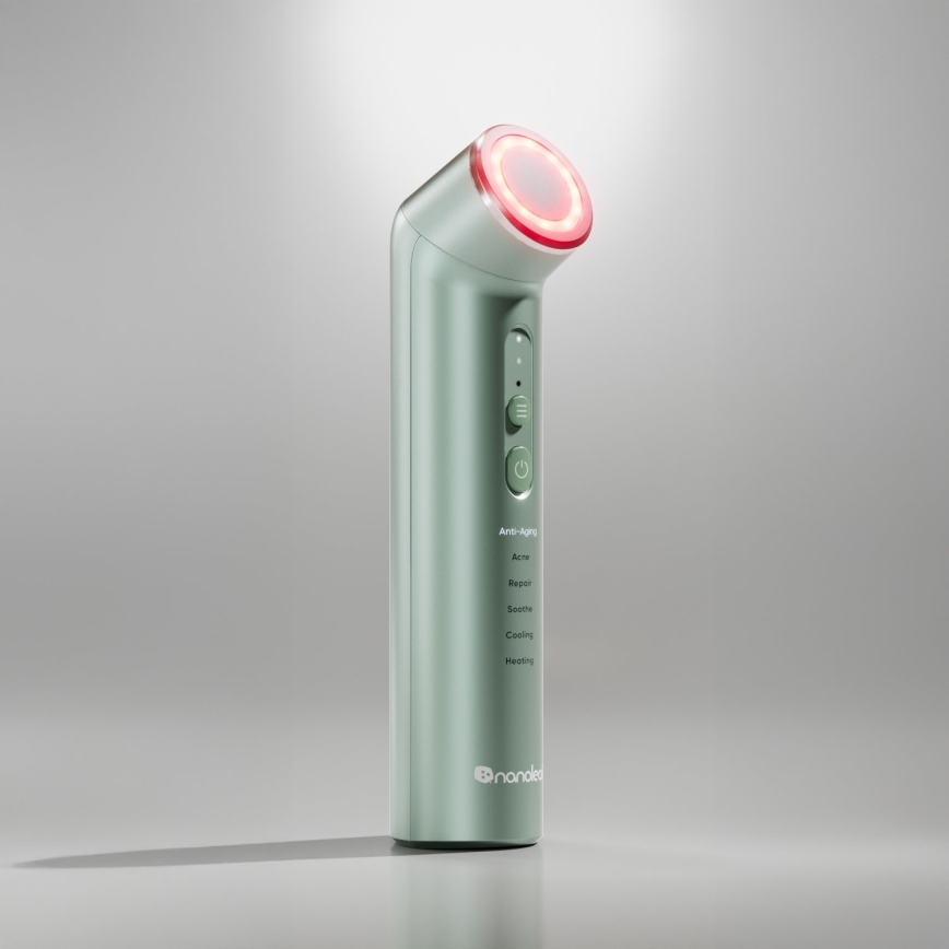 Nanoleaf - LED ultrazvočni aparat za pomlajevanje kože 6 v 1, 5 W/2500 mAh, mint zelena