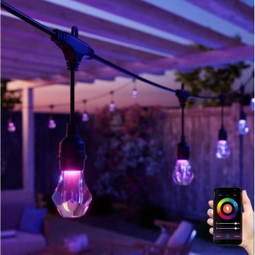 Nanoleaf - Razširitveni komplet LED RGBWIC Zatemljiv zunanji niz luči GIRLANDA 20xLED 15m 2700-6500K Wi-Fi IP65