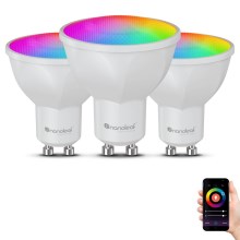 Nanoleaf - SET 3x LED RGBCW Zatemnitvena žarnica ESSENTIALS GU10/5W/230V 2700-6500K CRI 90