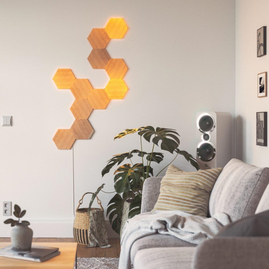 Nanoleaf - SET 3x LED Zatemnitveni panel HEXAGONS LED/2W/230V Wi-Fi