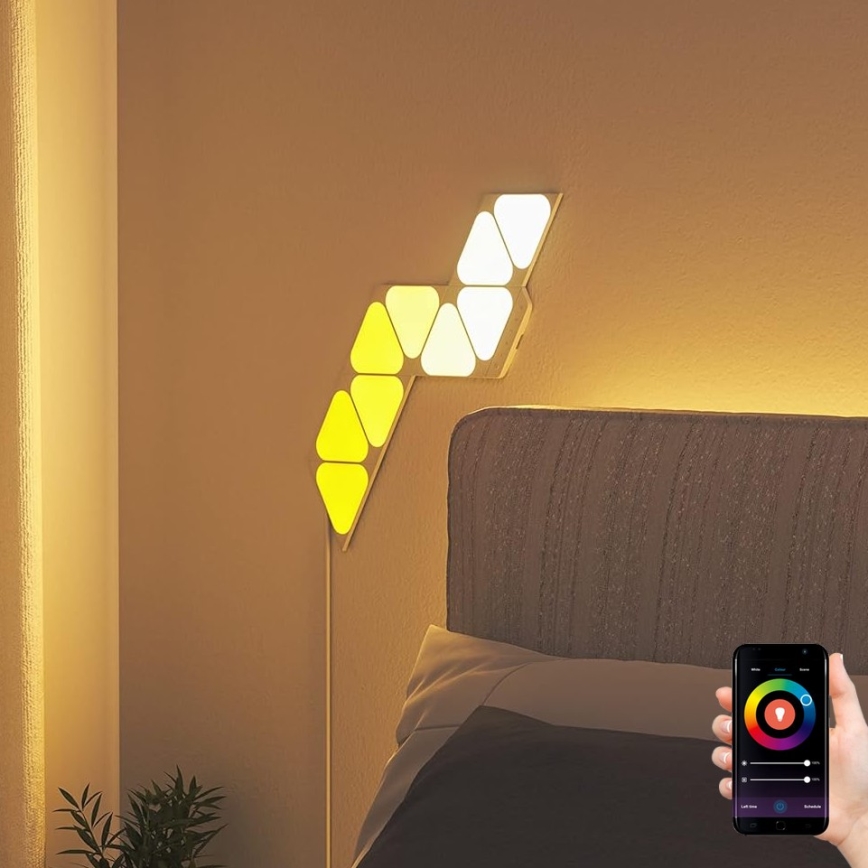 Nanoleaf - SET 9x LED RGBW Zatemnitveni panel TRIANGLES LED/0,54W/230V 1200-6500K Wi-Fi