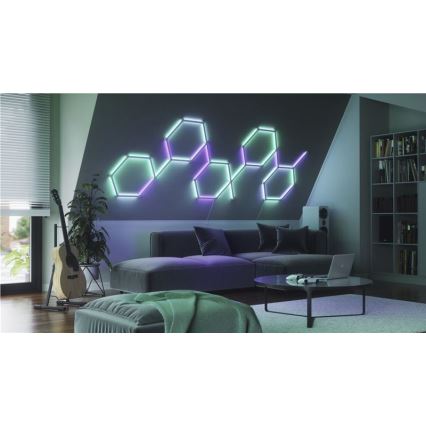 Nanoleaf - SET 9x LED RGBW Zatemnitveni trak LINES LED/2W/230V 1200-6000K Wi-Fi