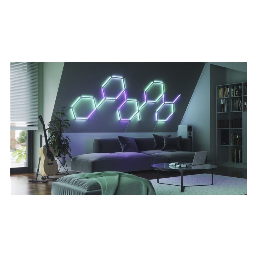 Nanoleaf - SET 9x LED RGBW Zatemnitveni trak LINES LED/2W/230V 1200-6000K Wi-Fi