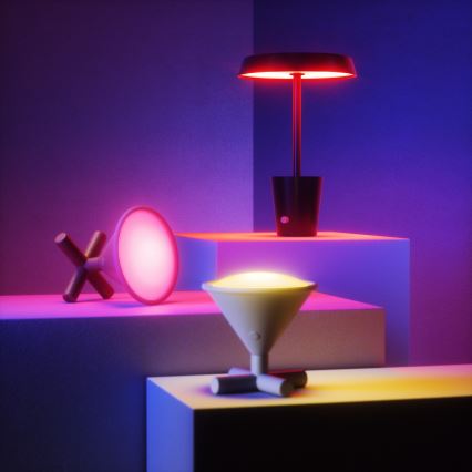 Nanoleaf - LED RGBW Zatemnitvena polnilna namizna svetilka UMBRA CONO LED/2,4W/5V 2700-6500K 2530 mAh siva