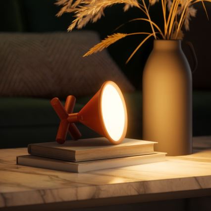 Nanoleaf - LED RGBW Zatemnitvena polnilna namizna svetilka UMBRA CONO LED/2,4W/5V 2700-6500K 2530 mAh rjava