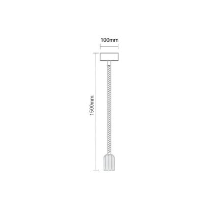 Napajalni kabel 1xE27/60W/230V 1,5 m
