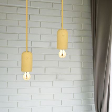 Napajalni kabel 1xE27/60W/230V beton/bež