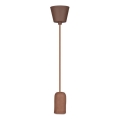 Napajalni kabel 1xE27/60W/230V beton/rjava