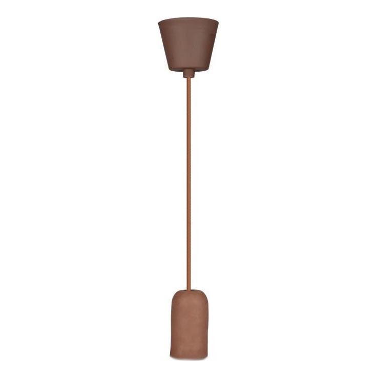 Napajalni kabel 1xE27/60W/230V beton/rjava