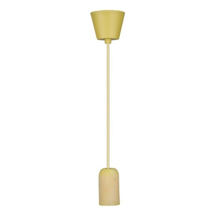 Napajalni kabel 1xE27/60W/230V beton/rumena