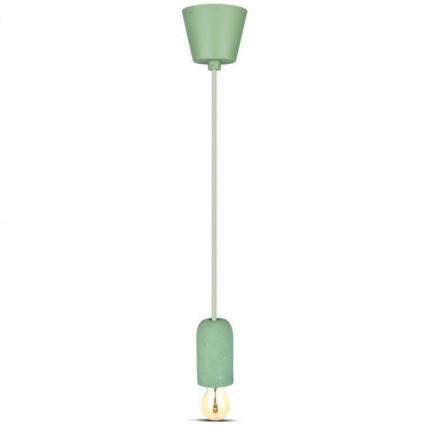 Napajalni kabel 1xE27/60W/230V beton/zelena