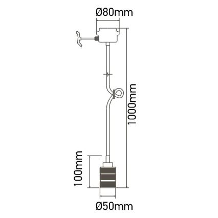 Napajalni kabel 1xE27/60W/230V