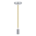 Napajalni kabel 1xE27/60W/230V rjava/sijajni krom