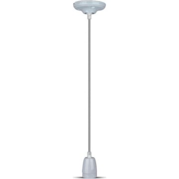 Napajalni kabel 1xE27/60W/230V siva/porcelain