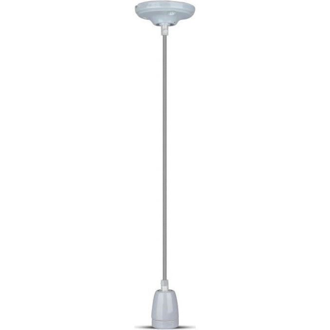 Napajalni kabel 1xE27/60W/230V siva/porcelain
