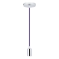 Napajalni kabel 1xE27/60W/230V vijolična/sijajni krom