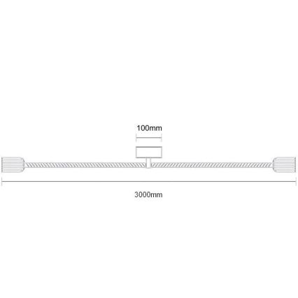 Napajalni kabel 2xE27/60W/230V 3 m